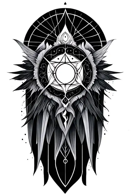 metatron sacred geometry tattoo design idea