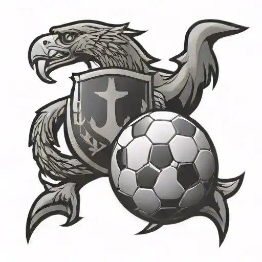 Soccer ball, US Marine logo (eagle, globe, anchor), and Disney tattoo design idea