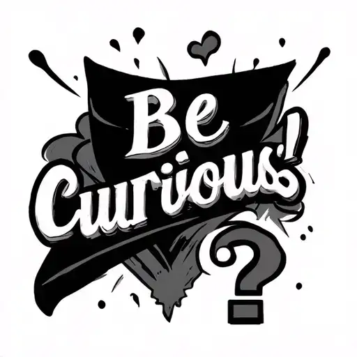 "Be curious" Question Mark tattoo design idea