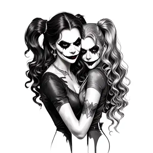 Harley Quinn And Joker tattoo design idea