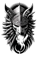 warrior strength courage tattoo design idea