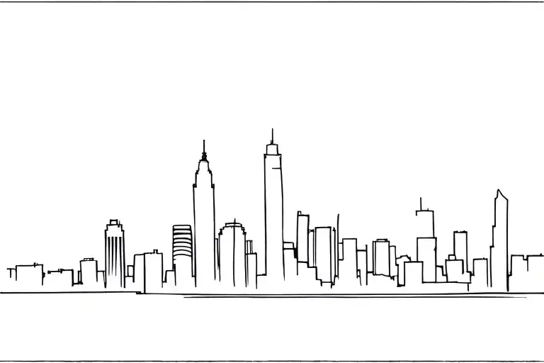 buenos aires skyline silhouette tattoo design idea