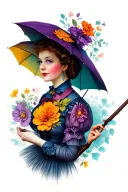 Mary poppins tattoo design idea