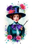 Mary poppins tattoo design idea