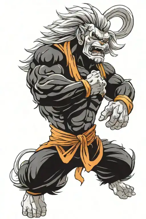 dbz great ape super saiyan vs gold frezia tattoo design idea