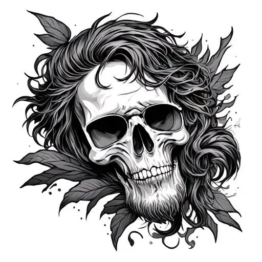 black and grey style tattoo based on foo fighters "echos, silence, patience and grace" album art tattoo design idea