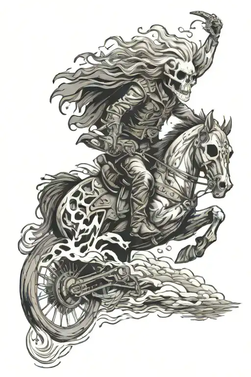 ghost riders in the sky tattoo design idea
