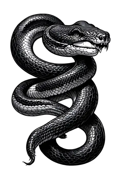 black king snake wrapped around arm sleeve tattoo design idea