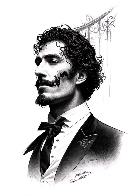 Gerard butler phantom of the opera tattoo design idea