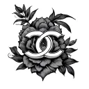 Double C tattoo design idea