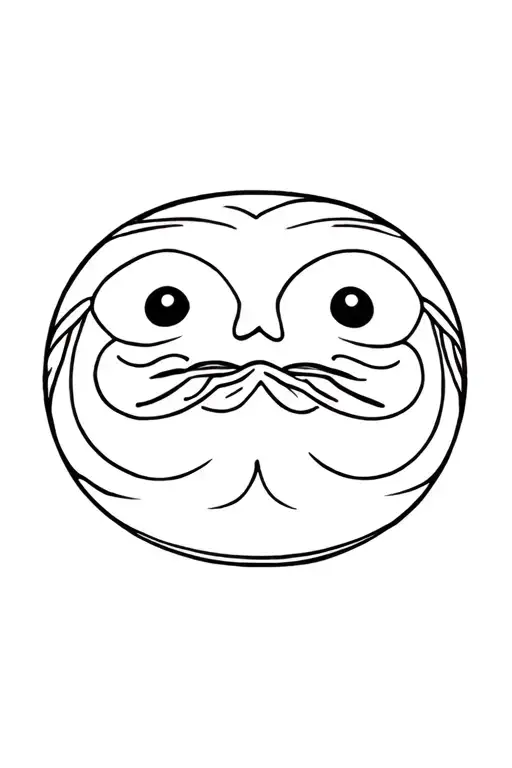 Daruma doll tattoo design idea