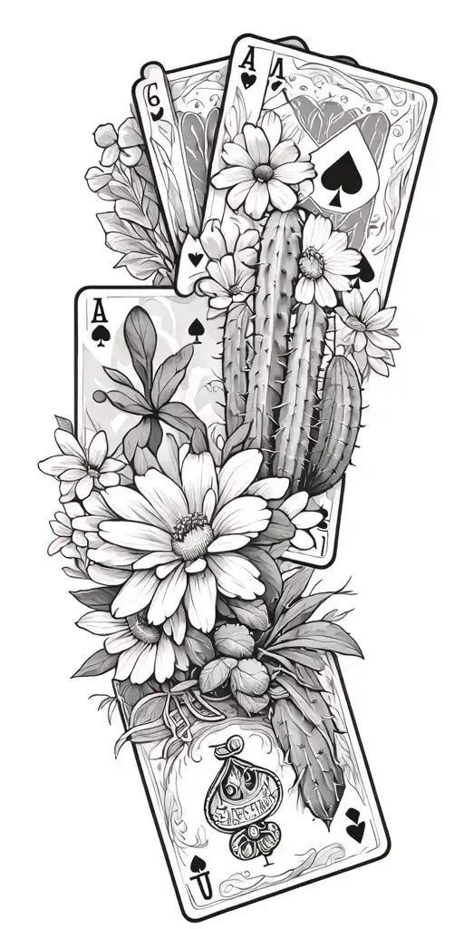 western, playing cards, wild flowers , western jewelry, cactus, quilt patches, cactus, pasture land tattoo design idea