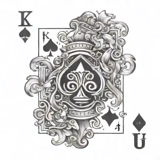 King Queen Jack Spades card tattoo design idea