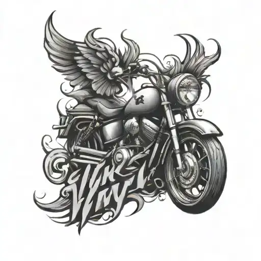 WKV in biker font tattoo design idea