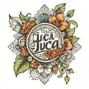 the name luca tattoo design idea