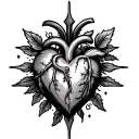 "sacred heart" sacred heart tattoo design idea