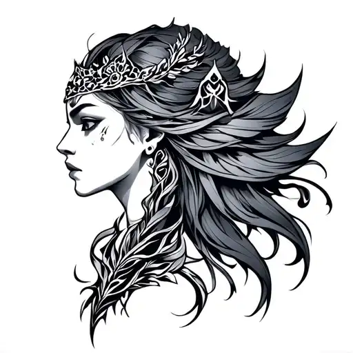 Freya Rune tattoo design idea