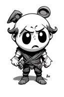 isaac from the binding of isaac in a simple design tattoo design idea