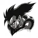 Vegeta looking at the rain tattoo design idea