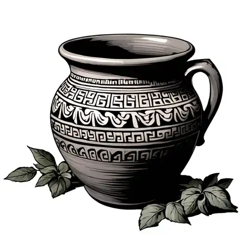 Greek Pottery tattoo design idea