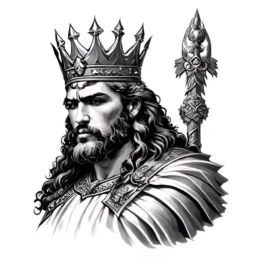 King,Freedom, Power, Warrior, Fearless,Ambition,  Vision,  Struggle tattoo design idea