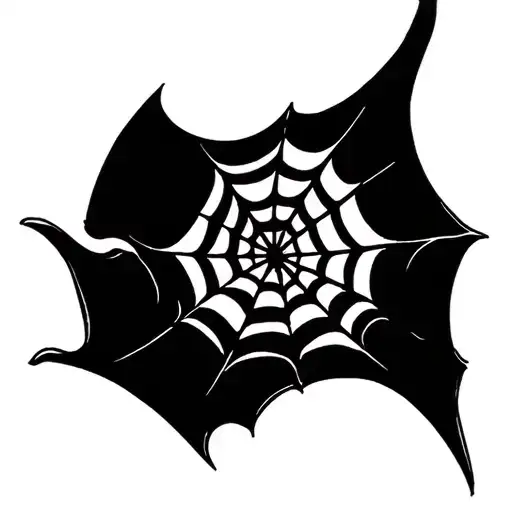 spider webs fanning tattoo design idea