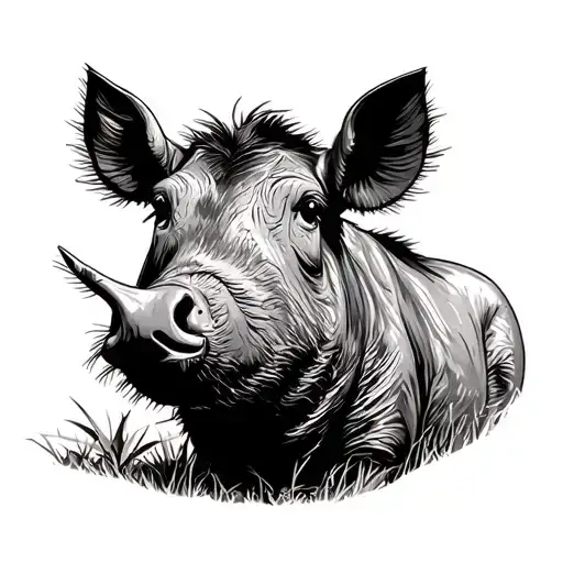 mount kilimanjaro, Acacia Tree, warthog tattoo design idea