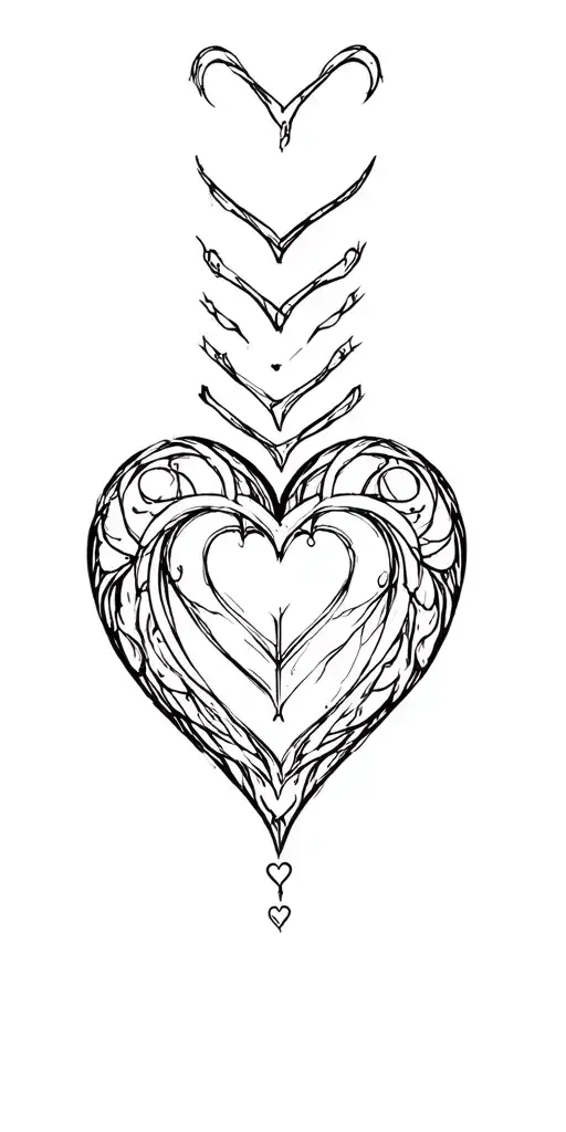 Cybersigilism love heart symbolizing love tattoo design idea