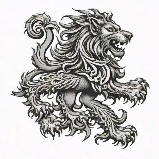 Scottish Rampant Lion Tattoo tattoo design idea
