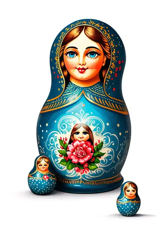 russian dolls tattoo design idea