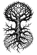 web of wyrd and yggdrasil tree root tree tattoo design idea