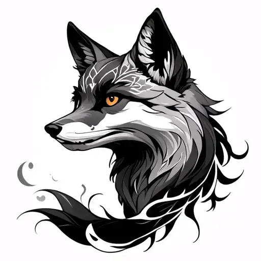 Fox Spirit tattoo design idea