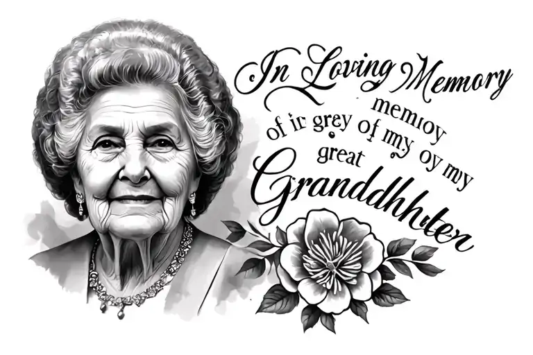 in loving memory of my great grandmother  tattoo design idea