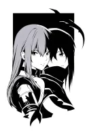 Sword Art Online themed tattoo design featuring Kirito and Asuna tattoo design idea