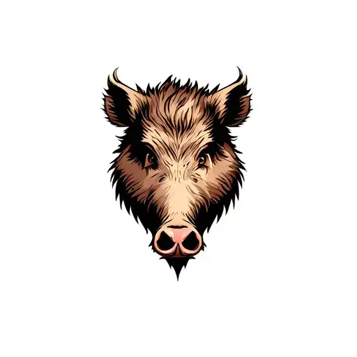 Boar tattoo design idea