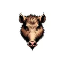 Boar tattoo design idea