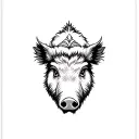 Boar tattoo design idea