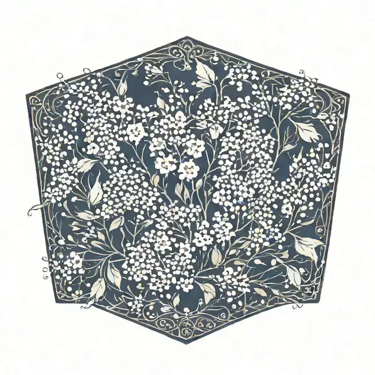 baby's breath tattoo design idea