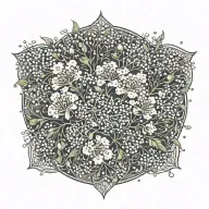 baby's breath tattoo design idea