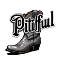 "Pitiful " Cowboy Boot tattoo design idea