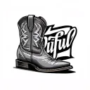 "Pitiful " Cowboy Boot tattoo design idea