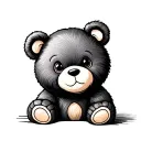 Teddy bear tattoo design idea