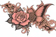 pink sky tattoo design idea