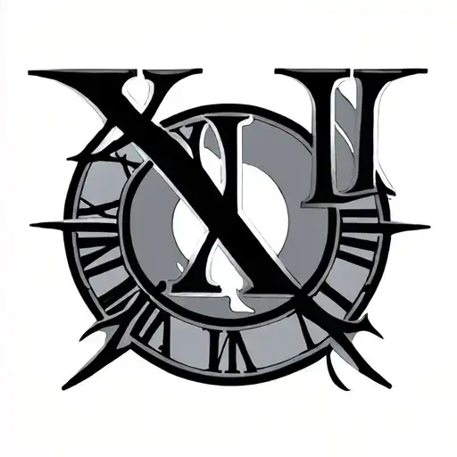 Vertical Roman Numeral tattoo design idea