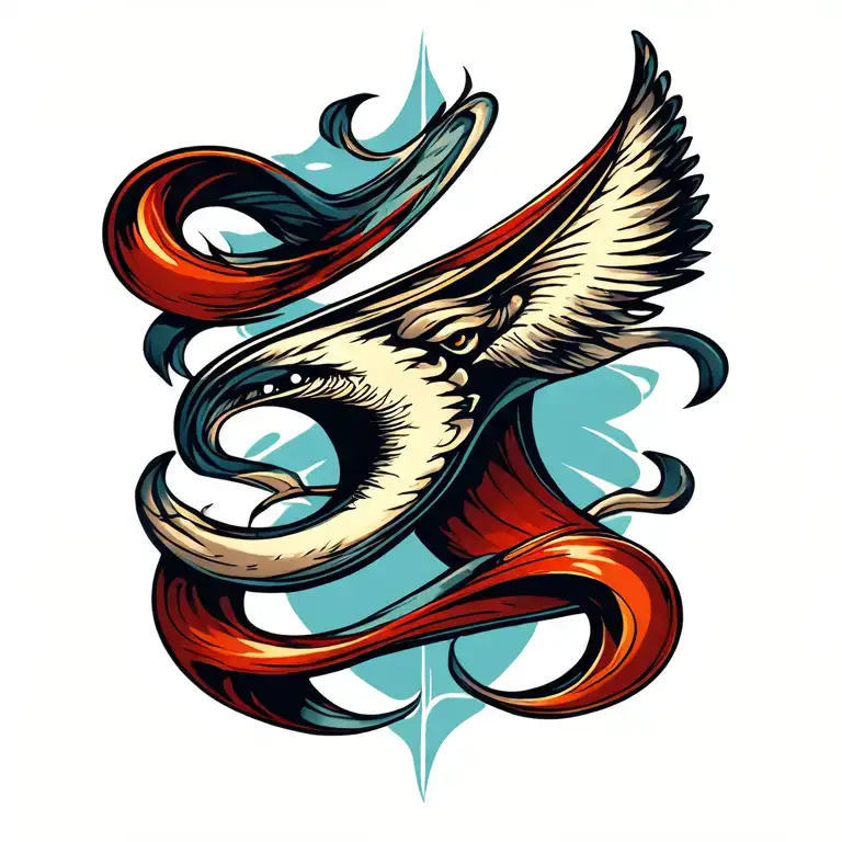 boomerang revolving tattoo design idea