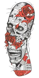 comic strip tattoo design idea