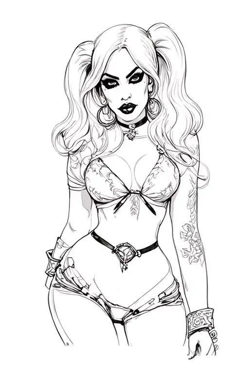 Harley Quinn tattoo design idea