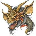 Lucifer's tear falling tattoo design idea