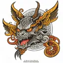 Lucifer's tear falling tattoo design idea