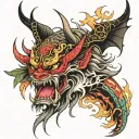 Lucifer's tear falling tattoo design idea